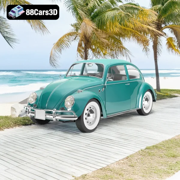 Volkswagen Sedan 1300 (1963) – Classic Beetle 3D Model