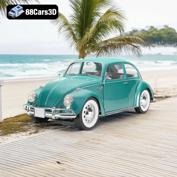 Volkswagen Sedan 1300 (1963) – Classic Beetle 3D Model