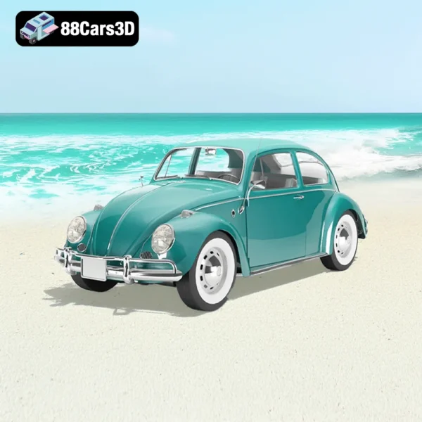Volkswagen Sedan 1300 (1963) – Classic Beetle 3D Model