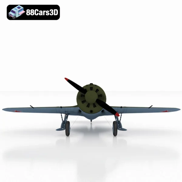 Polikarpov I-16 Soviet Fighter Aircraft 3D Model