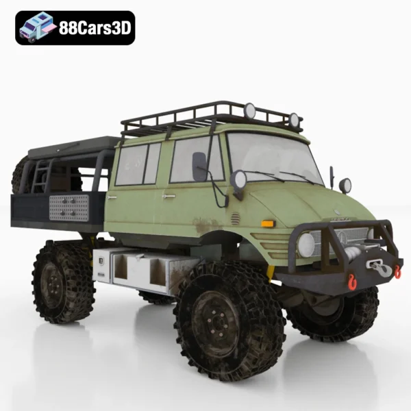 1976 Mercedes-Benz Unimog 416 Doka-001 1976 Mercedes-Benz Unimog 416 Doka 3D Model