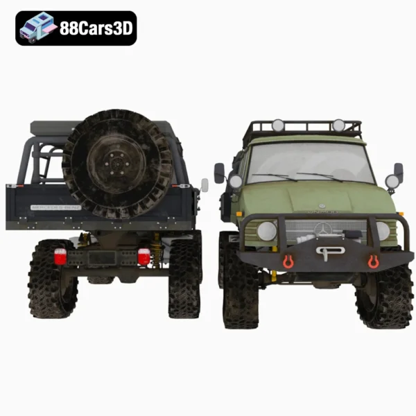 1976 Mercedes-Benz Unimog 416 Doka-003 1976 Mercedes-Benz Unimog 416 Doka 3D Model