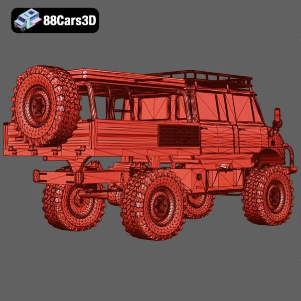 1976 Mercedes-Benz Unimog 416 Doka-006 1976 Mercedes-Benz Unimog 416 Doka 3D Model