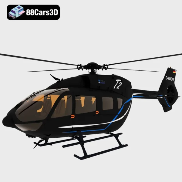 Airbus EC145 3D Model Twin-Engine Utility Helicopter