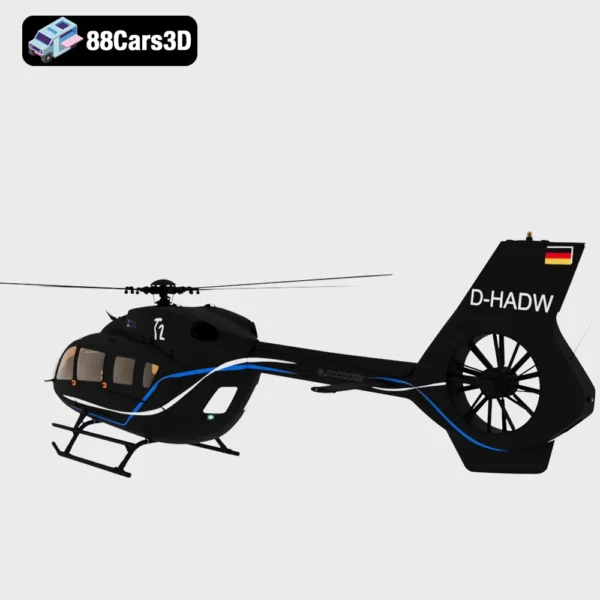 Airbus EC145 -003 Airbus EC145 3D Model Twin-Engine Utility Helicopter