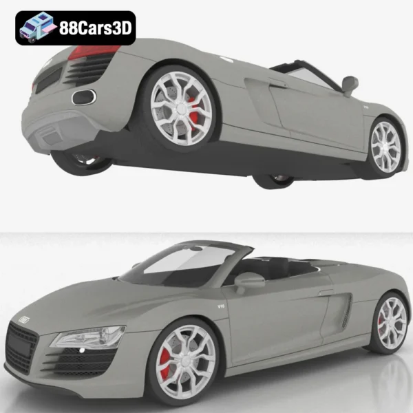 Audi_R8-002 Audi R8 3D Model Iconic High-Performance Sports Car