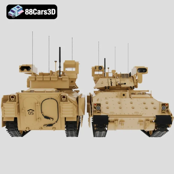 BMP Bradley M2A3 -004 BMP Bradley M2A3 (2005) Infantry Fighting Vehicle 3D Model