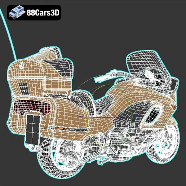 BMW K1200LT Touring Motorcycle 3D Model