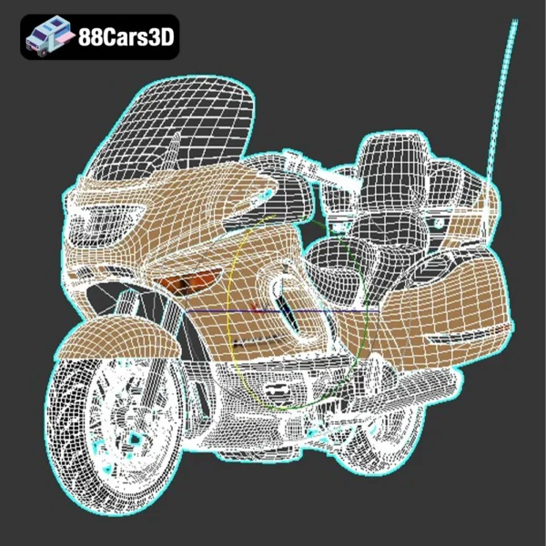 BMW K1200LT Touring Motorcycle 3D Model