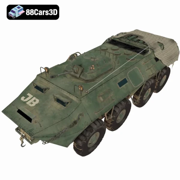 BTR 3D Model  Armoured Personnel Carrier Asset