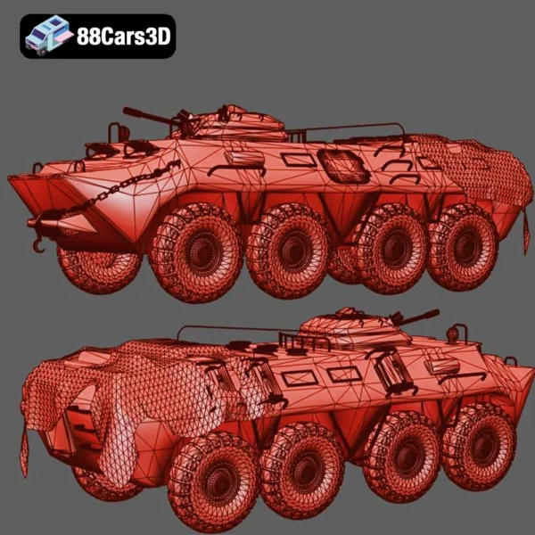 BTR 3D Model  Armoured Personnel Carrier Asset