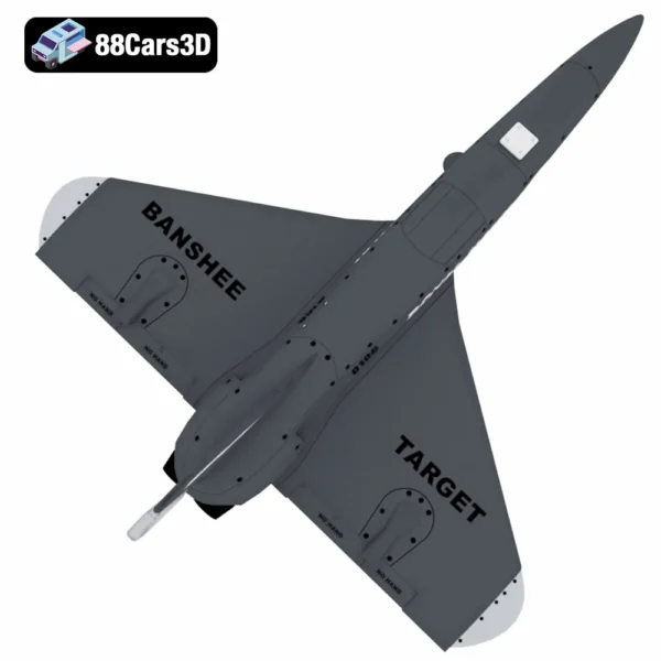 Banshee Flight Drone-004 Banshee Flight Drone 3D Model Detailed UAV for Simulation