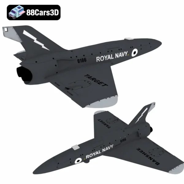 Banshee Flight Drone-006 Banshee Flight Drone 3D Model Detailed UAV for Simulation