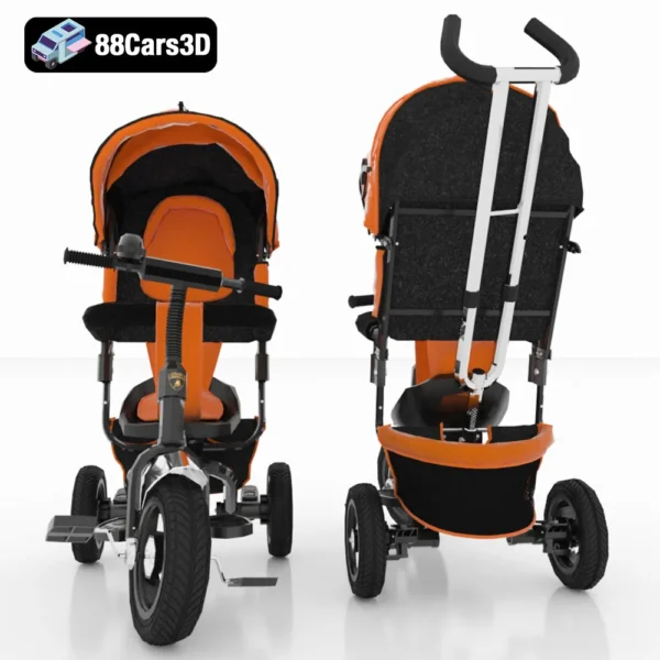 Children's Lamborghini Bicycle 3D Model