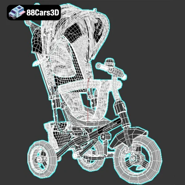 Children's Lamborghini Bicycle 3D Model