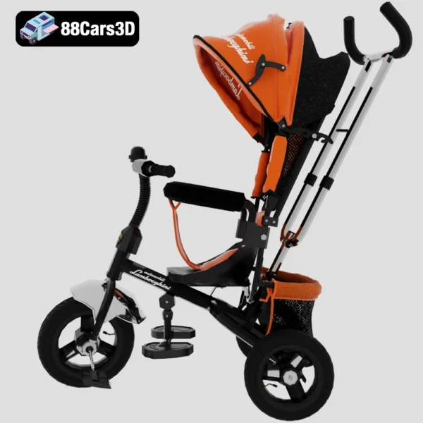 Bicycle childrens Lamborghini-002 Children’s Lamborghini Bicycle Stylish Kids Bike 3D Model