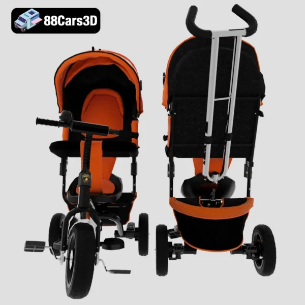 Bicycle childrens Lamborghini-004 Children’s Lamborghini Bicycle Stylish Kids Bike 3D Model