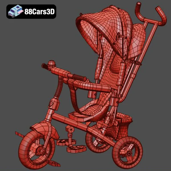 Bicycle childrens Lamborghini-006 Children’s Lamborghini Bicycle Stylish Kids Bike 3D Model