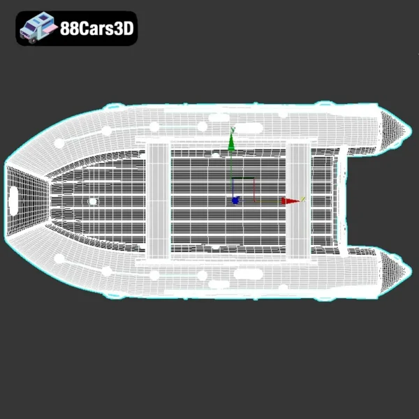 Boat PVC RiverBoats RB 330 (NDND) 3D Model
