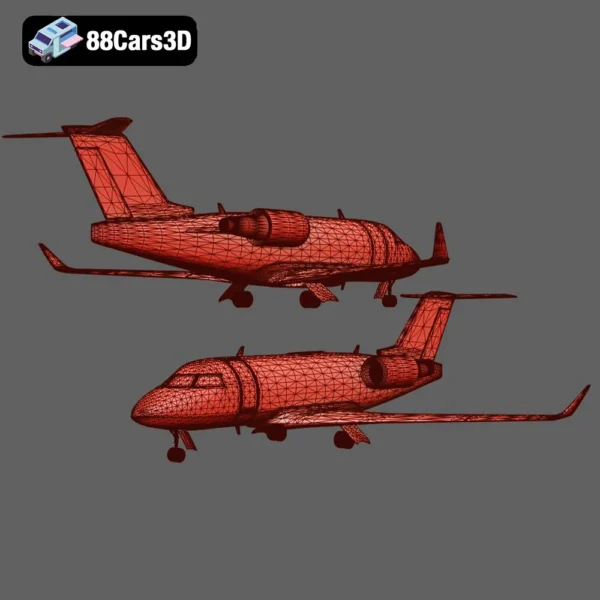 Bombardier Challenger 600 Business Jet – 006 Bombardier Challenger 600 Luxury Business Jet 3D Model