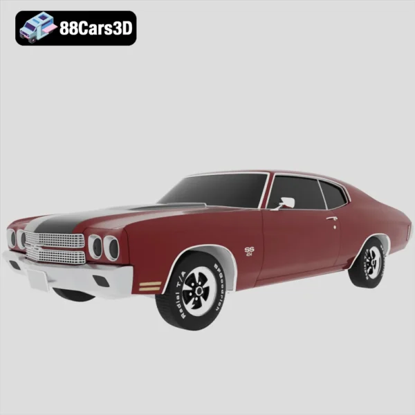 Chevrolet Chevelle SS Classic American Muscle Car 3D Model