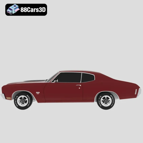 Chevrolet Chevelle SS 1970-002 Chevrolet Chevelle SS Classic American Muscle Car 3D Model