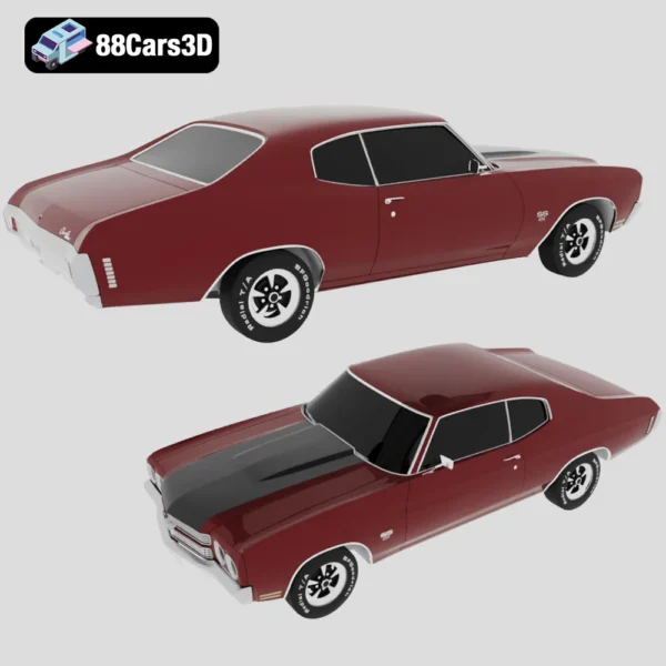 Chevrolet Chevelle SS 1970-005 Chevrolet Chevelle SS Classic American Muscle Car 3D Model