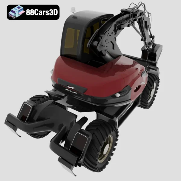 Excavator Mecalac 11 MWR 3D Model Heavy Construction Machinery