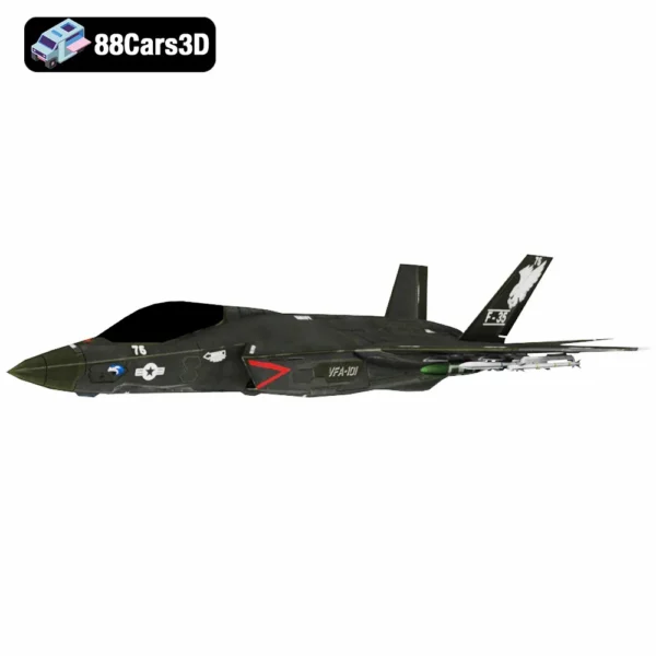 F35 Game Ready 3D Model Fighter Jet for Simulation