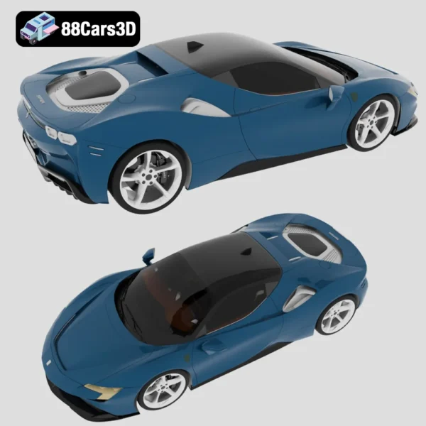 Ferrari SF90 Stradale 2021-006 Ferrari SF90 Stradale 2021 Hypercar 3D Model