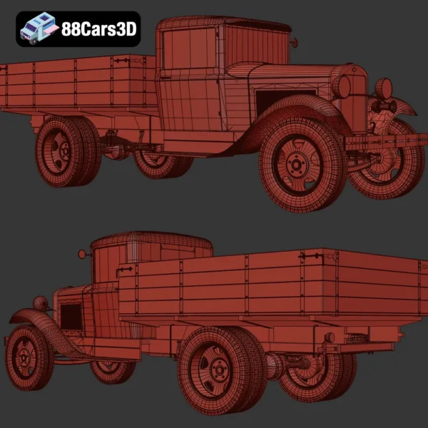 GAZ-AA Truck 3D Model