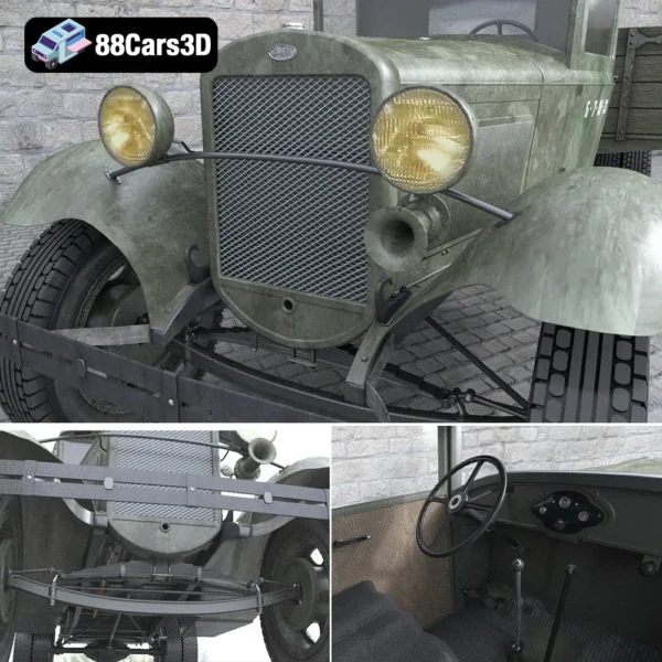 GAZ-AA Truck 3D Model