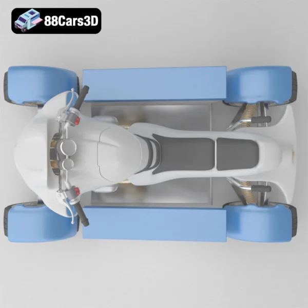 GG Quad 3D Model High-Performance Four-Wheeled Motorcycle