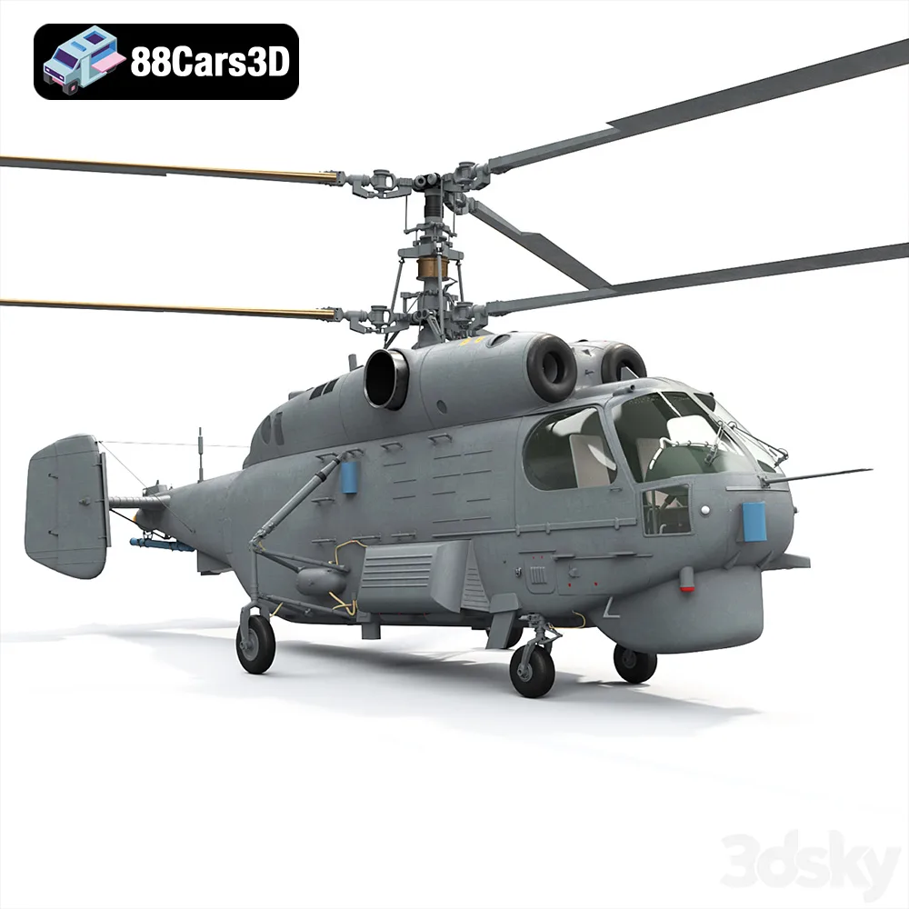Ka 27 Helicopter 3D Model Naval Anti-Submarine Aircraft - 88Cars3D ...