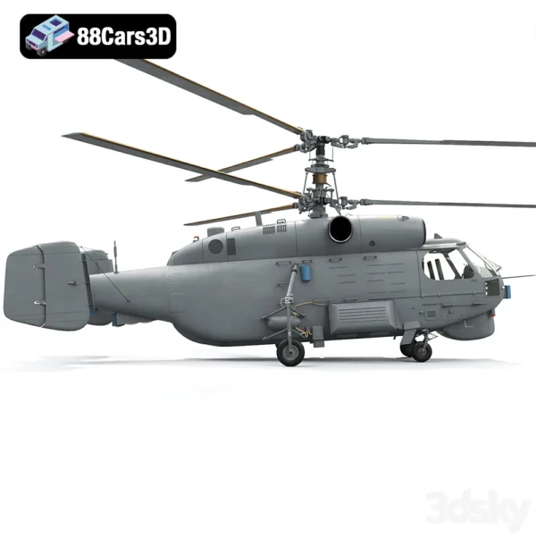 Helicopter Ka-27-002 Ka 27 Helicopter 3D Model Naval Anti-Submarine Aircraft