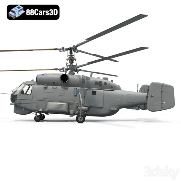 Helicopter Ka-27-003 Ka 27 Helicopter 3D Model Naval Anti-Submarine Aircraft