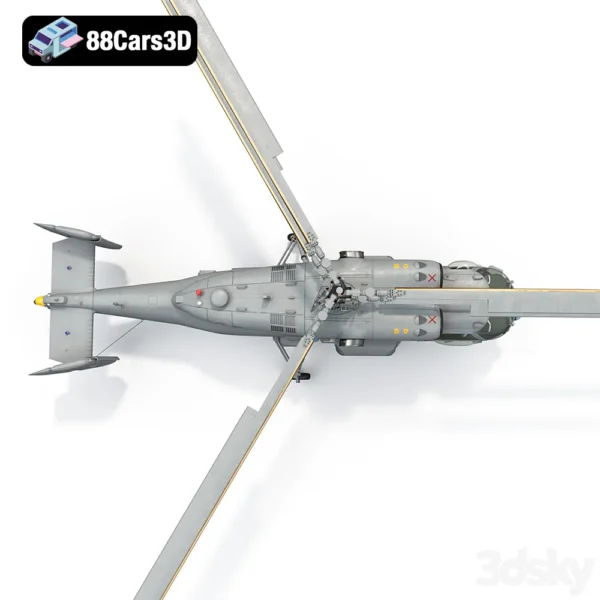 Helicopter Ka-27-004 Ka 27 Helicopter 3D Model Naval Anti-Submarine Aircraft