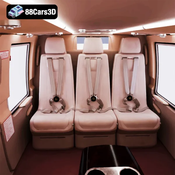 Ansat Aurus Helicopter Luxury Twin-Engine Utility Helicopter 3D Model