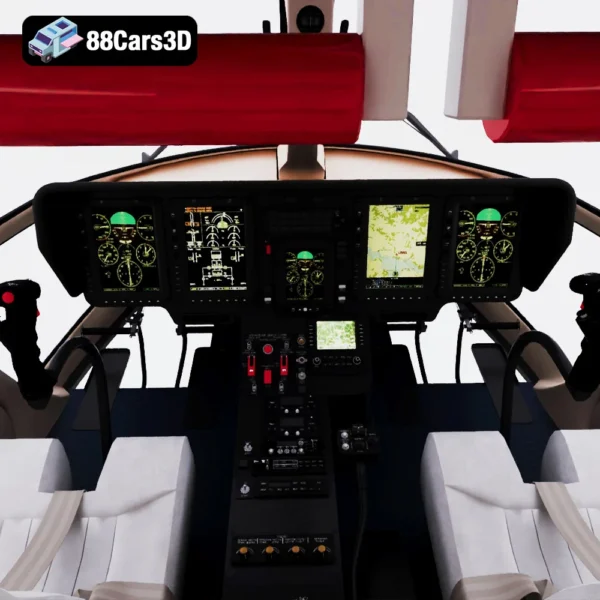 Ansat Aurus Helicopter Luxury Twin-Engine Utility Helicopter 3D Model