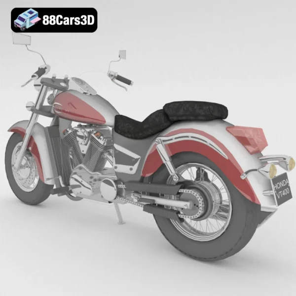 Honda VT400 Shadow-004 Honda VT400 Shadow 3D Model