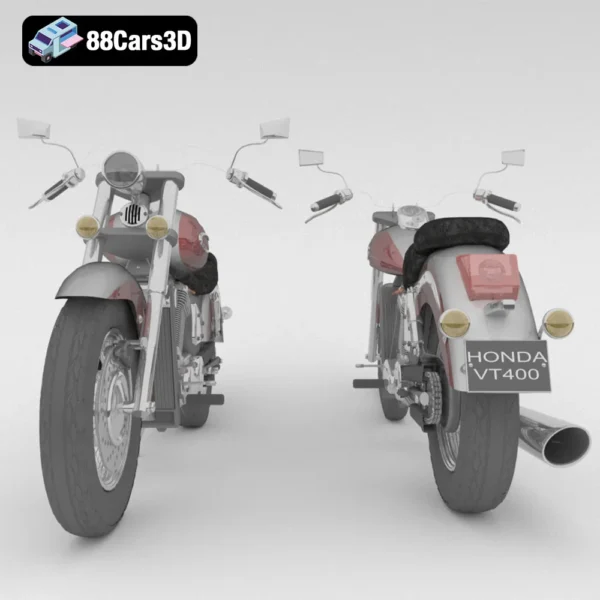 Honda VT400 Shadow-006 Honda VT400 Shadow 3D Model