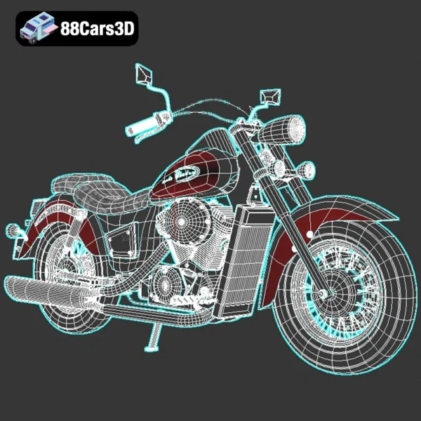 Honda VT400 Shadow-007 Honda VT400 Shadow 3D Model