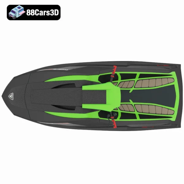 Hydrospace HSR Benelli S4 3D Model  Jet Ski