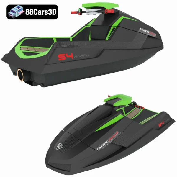 Hydrospace HSR Benelli S4 3D Model  Jet Ski
