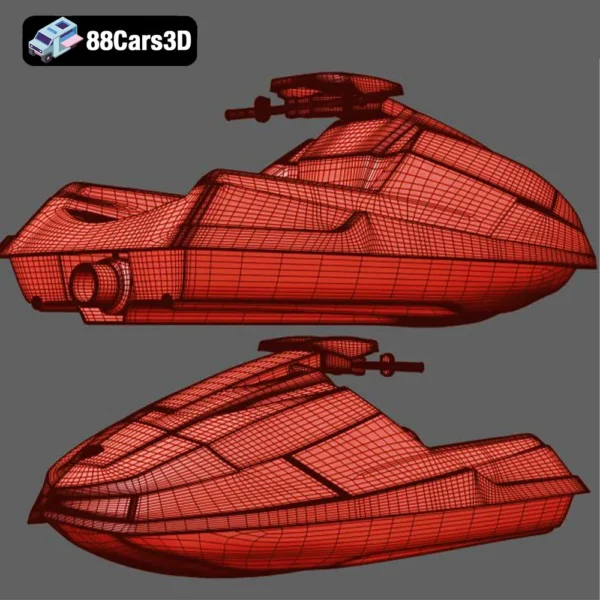 Hydrospace HSR Benelli S4 3D Model  Jet Ski