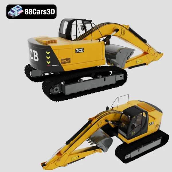 Jcb_Excavator-005 JCB Excavator Construction Equipment 3D Model