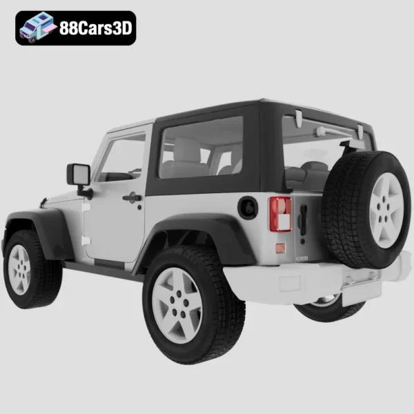 Jeep Wrangler Rubicon Hardtop 2010 -003 Jeep Wrangler Rubicon Hardtop 2010 Off-Road SUV 3D Model