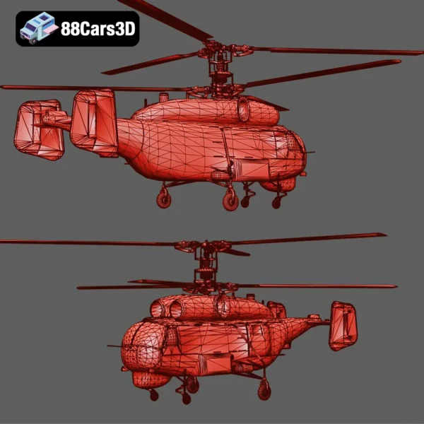 K27 Helicopter 3D Model  Detailed Rotorcraft Asset