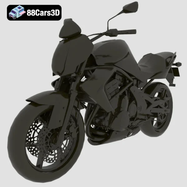 Kawasaki ER-Series Naked Bike 3D Model