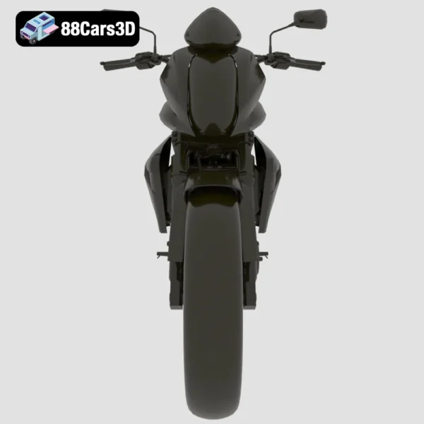 Kawasaki ER-Series Naked Bike 3D Model
